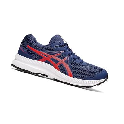 Tenis Para Correr Asics CONTEND 7 GS Niños Azules Rojos | 1483065-GS