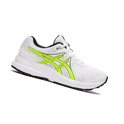 Tenis Para Correr Asics CONTEND 7 GS Niños Blancos Verdes | 2106598-LX