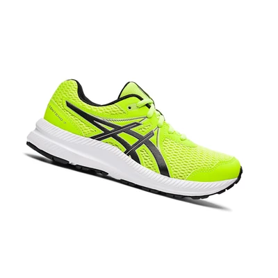 Tenis Para Correr Asics CONTEND 7 GS Niños Verdes Negros | 2608497-KP