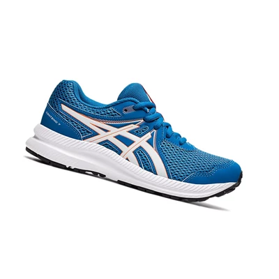 Tenis Para Correr Asics CONTEND 7 GS Niños Azules Blancos | 3097684-BI