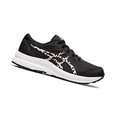 Tenis Para Correr Asics CONTEND 8 GS Niños Negros Rosas | 1839475-JN