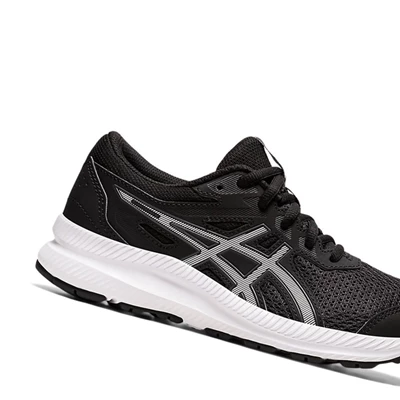 Tenis Para Correr Asics CONTEND 8 GS Niños Negros Blancos | 4178926-BI