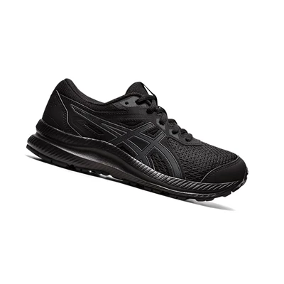 Tenis Para Correr Asics CONTEND 8 GS Niños Negros Grises | 8150392-LC