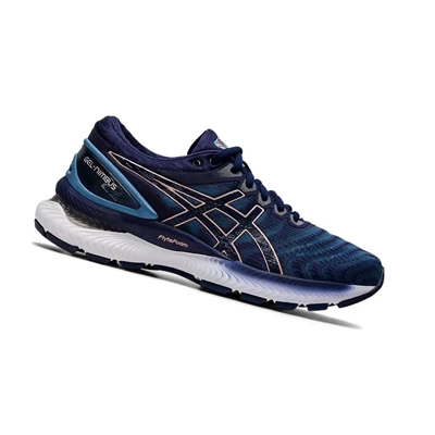 Tenis Para Correr Asics GEL-NIMBUS 22 Anchos Mujer Azul Marino | 6170835-PO
