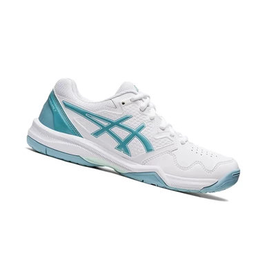 Zapatos de Tenis Asics GEL-DEDICATE 7 Mujer Blancos Azules | 6489175-KM