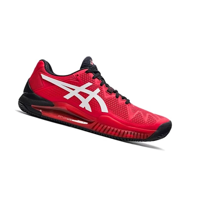 Zapatos de Tenis Asics GEL-RESOLUTION 8 CLAY Hombre Rojos Blancos | 1465309-MA
