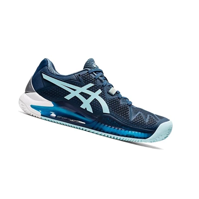 Zapatos de Tenis Asics GEL-RESOLUTION 8 CLAY Mujer Azules Claro Azules | 9054813-EU
