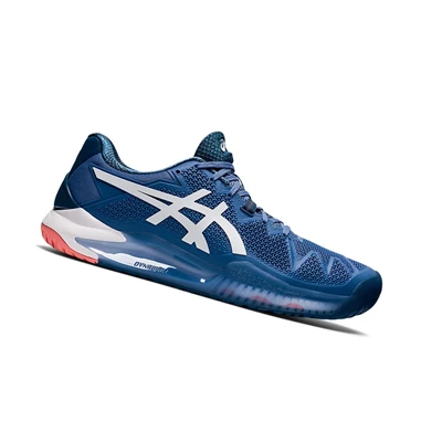 Zapatos de Tenis Asics GEL-Resolution 8 Hombre Azules Blancos | 1835970-JW