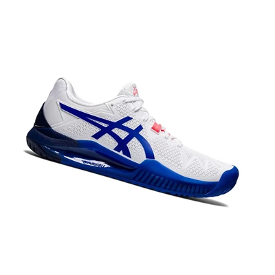 Zapatos de Tenis Asics GEL-Resolution 8 Mujer Blancos Azules | 6297341-CP