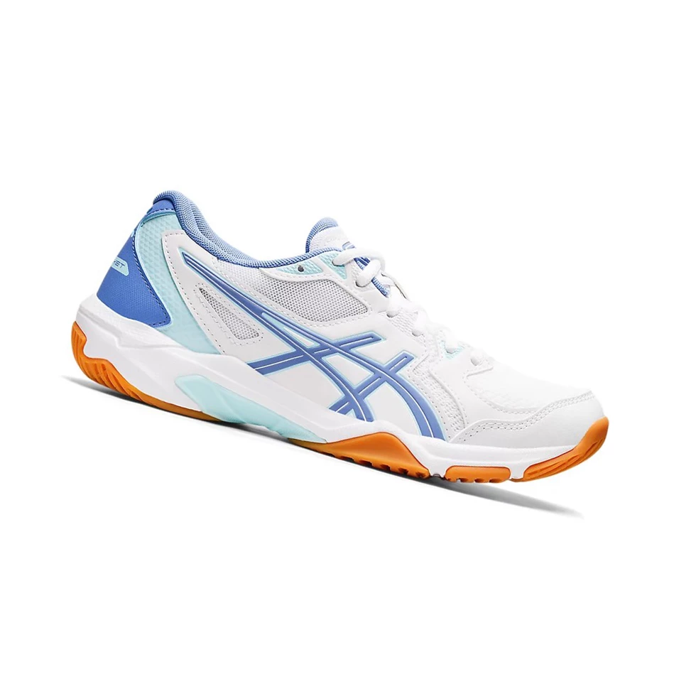 Tenis de Voleibol Asics Ofertas GEL ROCKET 10 Mujer Blancos Azules